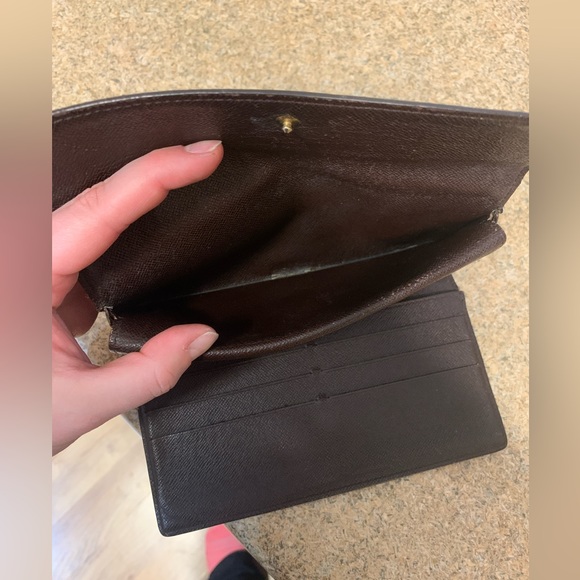 LOUIS VUITTON DAMIER EBENE SARAH WALLET - Picture 8 of 10